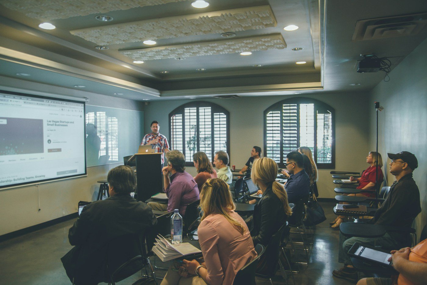 A workshop with an engaged audience